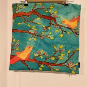 JES & MEOIS COTTON LINEN DECORATIVE SQUARE 17" PILLOW COVERS SET OF 2